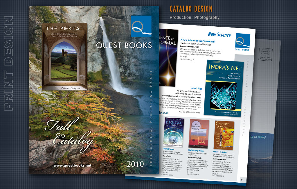 Catalog Print Design, Brochure Design, Production, Pre-Press, Post Cards Design, Direct Mail