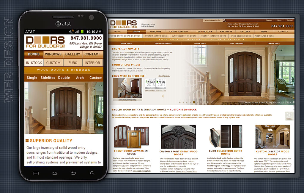 Mobile Web Design & Development, Responsive Web Design, HTML, PHP, Javascript Animation
