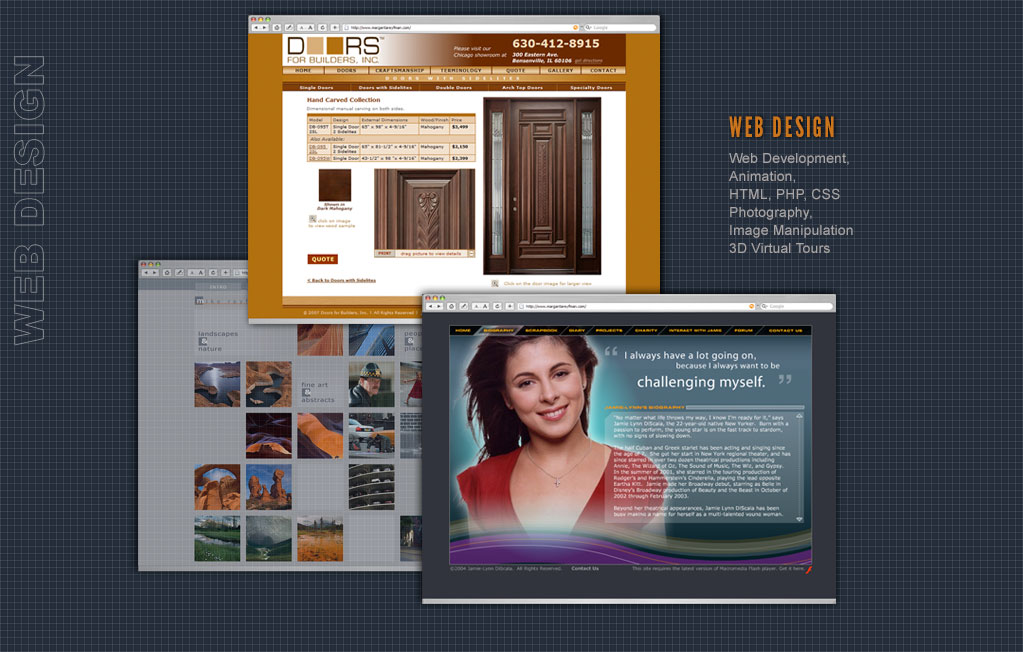 Web Design & Development, Search Engine Optimization (SEO), HTML, PHP, Javascript, Flash Animation