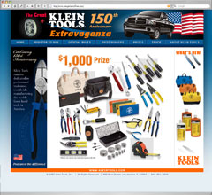 Klein Tools Truck Promotion Website