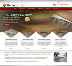 Radiant Floor Heating - Thermosoft e-Comerce Website